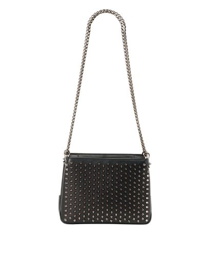 Spike Shoulder Bag, &pound;450, Handbags, Black, Leather, Front view